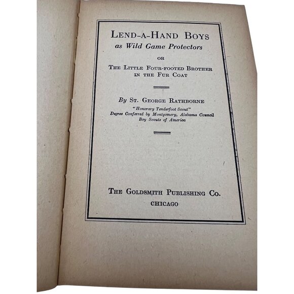 Lend-a-Hand Boys as Wild Game Protectors 1931 St. George Rathborne - Picture 4 of 9